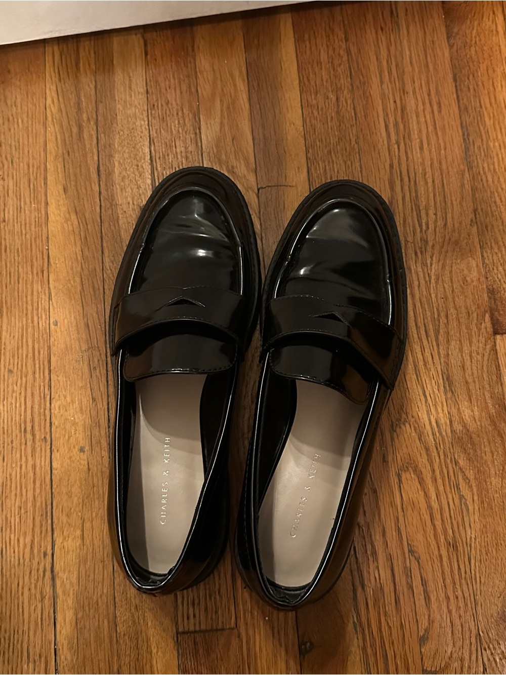 Charles & Keith Black Lug-Sole Boots